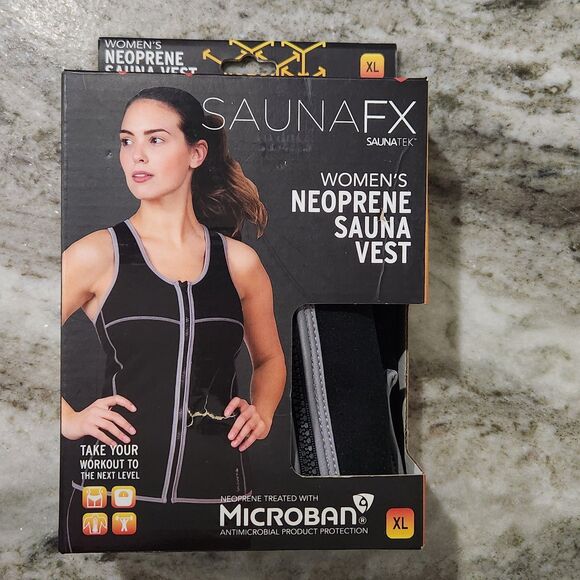 SaunaFX SaunaTek Women's Neoprene Sauna Workout Vest Size XL - Picture 1 of 3